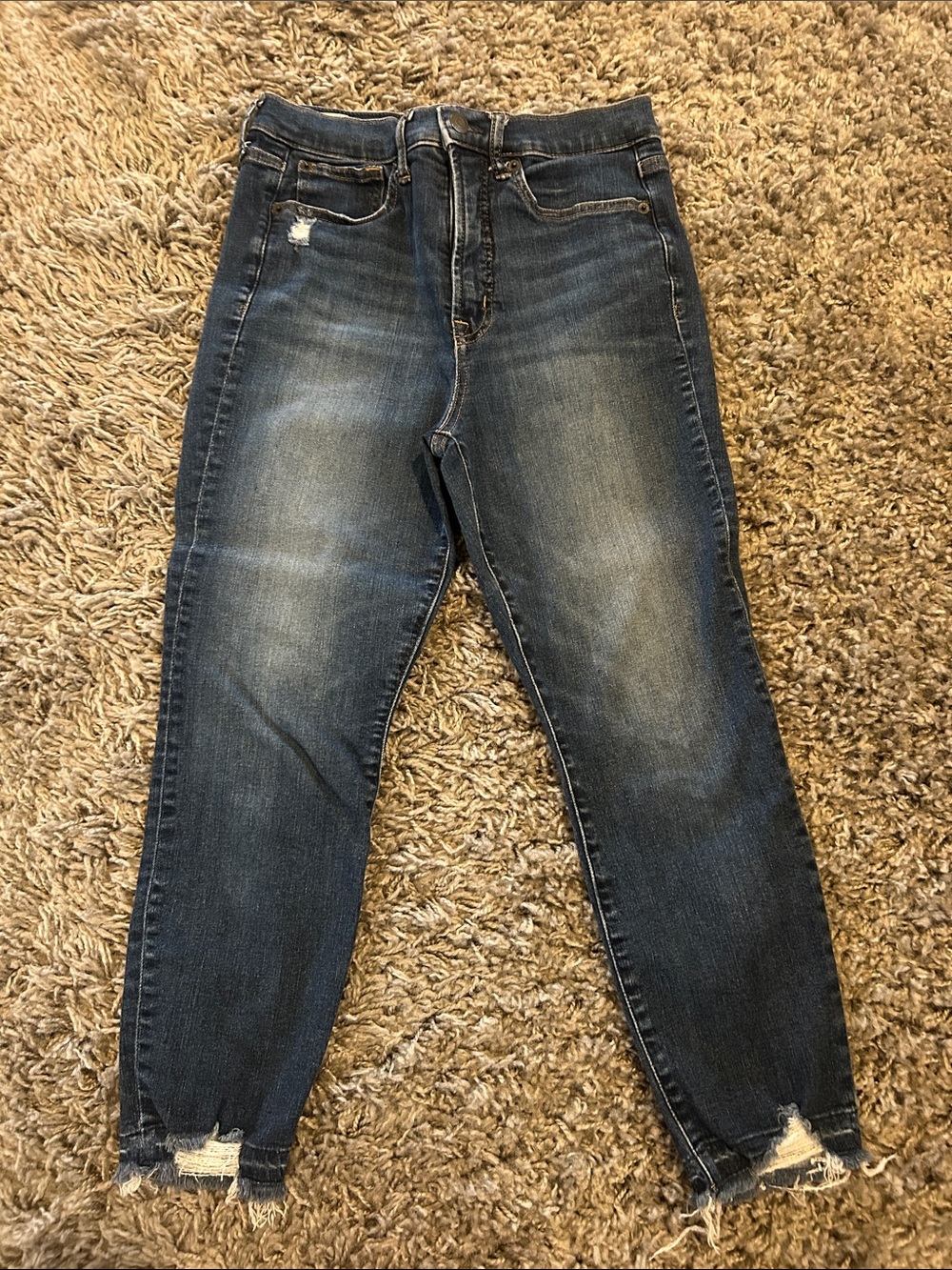 GAP Women's True Skinny Ankle Sky High Distressed Jeans Size 28/6P
